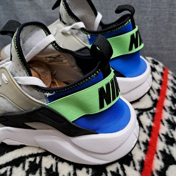 Men Size 13 Nike Air Huarache Run 819685-400 Gray Black Blue Green main image 5